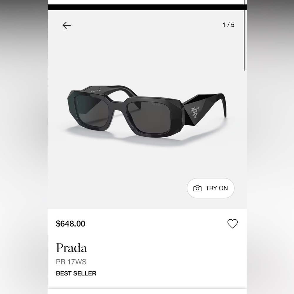 Prada Black Sunglasses PR 17WS